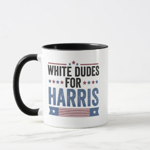 Taza Dudas Blancas En Apoyo De Harris Al Presidente Kam