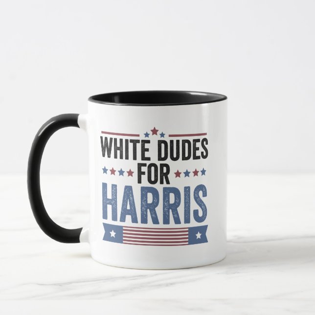 Taza Dudas Blancas En Apoyo De Harris Al Presidente Kam (Izquierda)