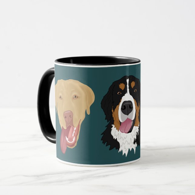 Taza Dudley Labrador Y Perro De Montaña Bernés (Anverso izquierdo)