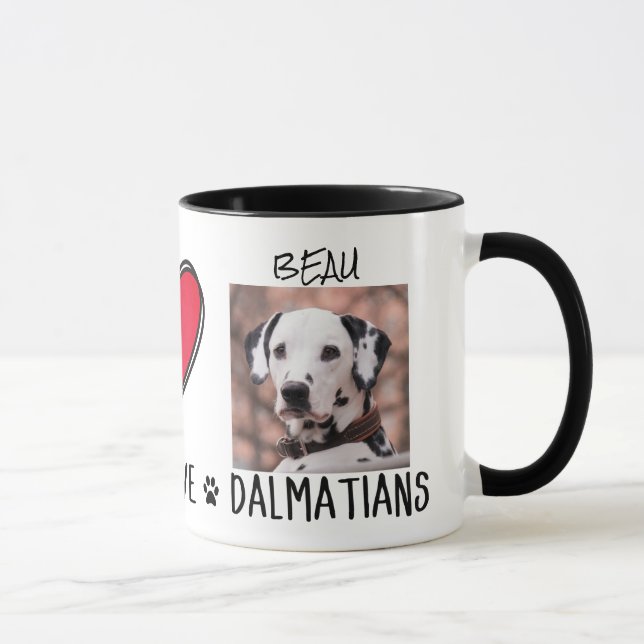 Taza Dueño de Dalmacia Paz Perro Amor Mug (Derecha)
