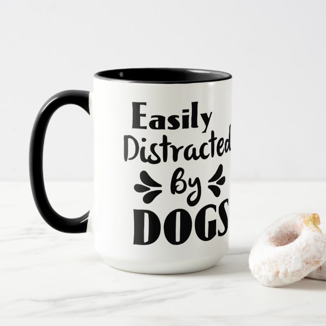 Taza Dueño de perro Lover Mensaje de diversión regalo c (Con donut)