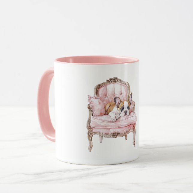 Taza Dulce cachorro negro durmiendo (Anverso izquierdo)