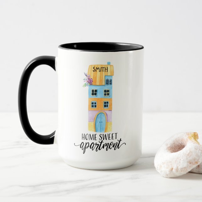 Taza dulce casera del apartamento (Con donut)