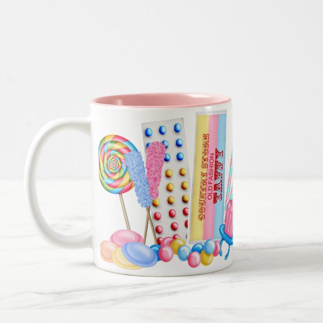 Taza dulce del Shoppe del caramelo viejo de la (Izquierda)