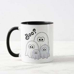 Taza Dulce familia de fantasmas de dibujos animados que