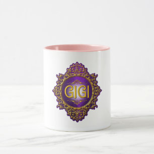 Taza Dulce GIGI Morado Real & Dorado