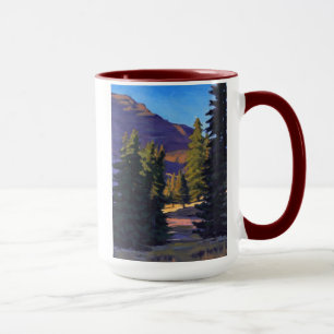 Taza Dulce Luz en Crested Butte en Azul Purpura Naranja
