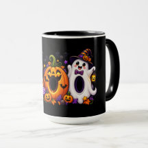 Dulce marca de texto de calabaza fantasma gato mur