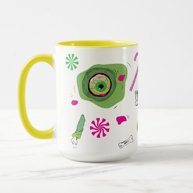 Taza ¡Dulce Muerte Zombie Y Candy! (Izquierda)