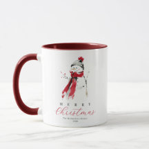 Dulce Muñeco de Nieve Acuarela Navideña Feliz Navi