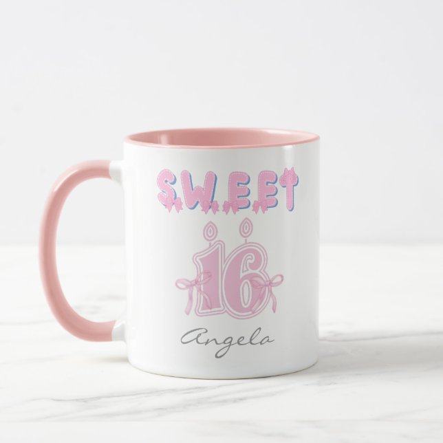Taza Dulce personalizado 16 cumpleaños (Izquierda)
