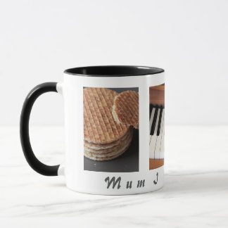 Taza Dulce Stroopwafel Piano Mug — Regalo para Mamá