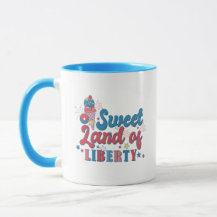 Taza Dulce Tierra De Libertad Patriótico