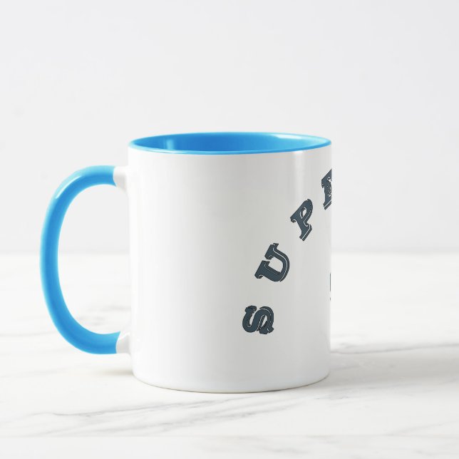 Taza Dulce Vector Caricatura Super Papá (Izquierda)