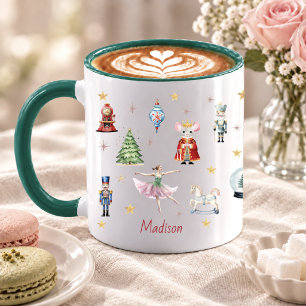 Taza Dulces personajes de cascanueces acuarela estrella