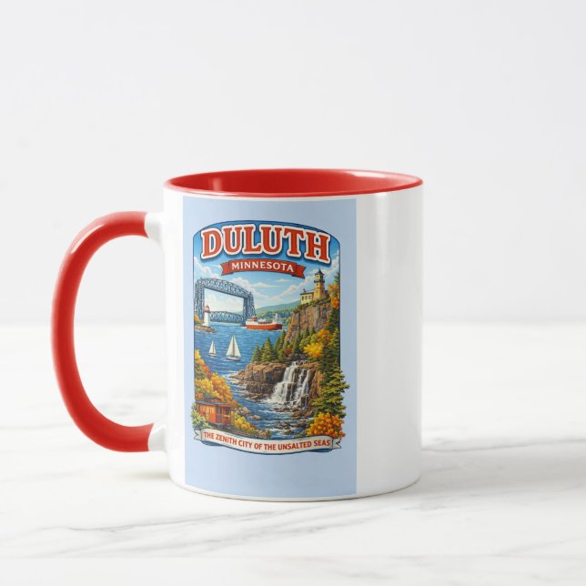 Taza Duluth, Minnesota Souvenir Coffee Mug North Shore (Izquierda)