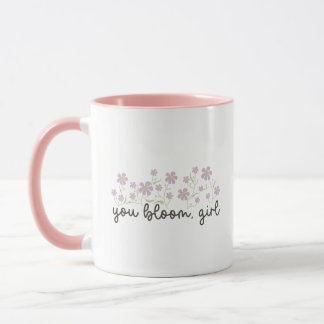 Taza Dulzura Encantadora Rosa Tú Floreces Chica Letra a