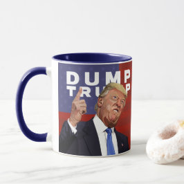 Taza Dump ilustracion Trump 2020