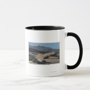 Taza Dunas de arena del desierto y montañas coronadas