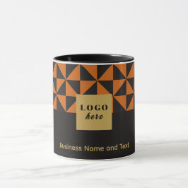 Taza Duo black and burted naranja craft - Business Log