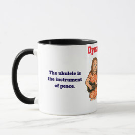 Taza Dúo Dinámico  Niña y Chihuahua tocando ukeles