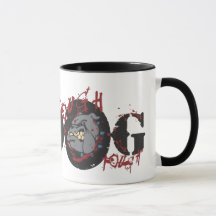 Taza dura del diseño del perro