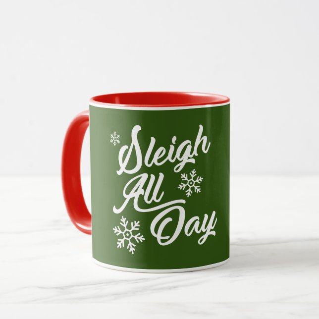 TAZA DURMIR TODO EL DÍA NAVIDADES REGALO MUG (Anverso izquierdo)