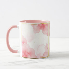 Taza Dusty Rose Sprinkled Gold Frame Tasse
