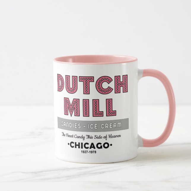 Taza Dutch Mill Candy Company, Chicago, IL (Derecha)