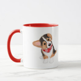 Taza Dylan el corgi cachorro Navidades
