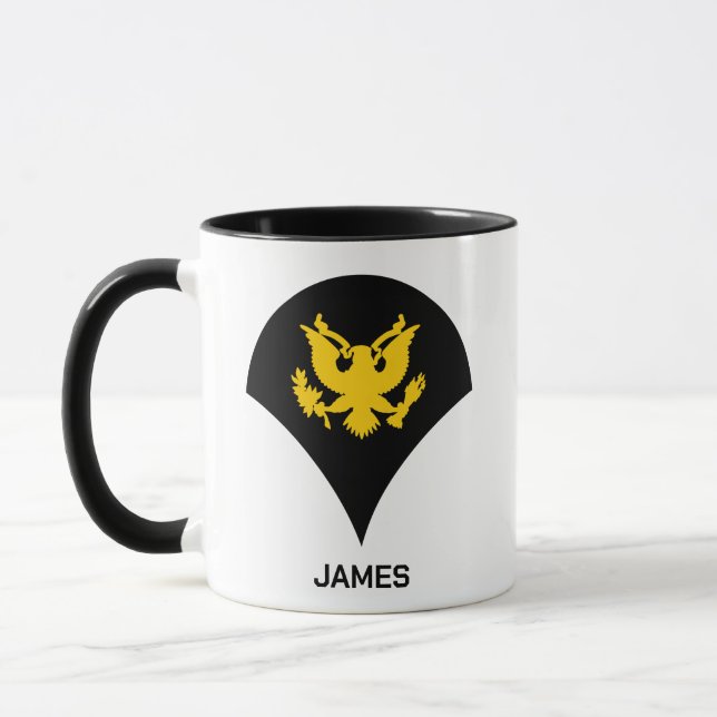 Taza E-4 Rango de Ejército de los Estados Unidos (Izquierda)