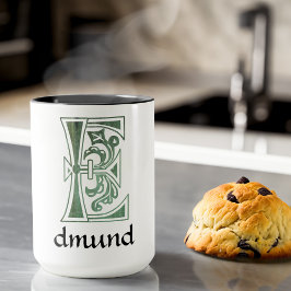 Taza E Capital Decorativa Botánica Medieval