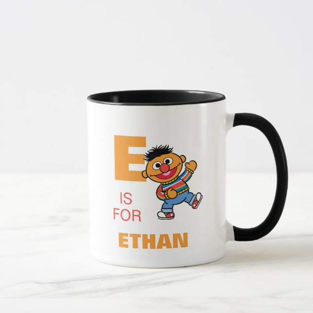 Taza E es para Ernie | Agrega tu nombre (Derecha)