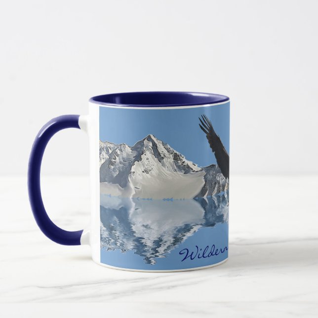 Taza EAGLE VUELO Águila calva Vida silvestre Bebida Mug (Izquierda)