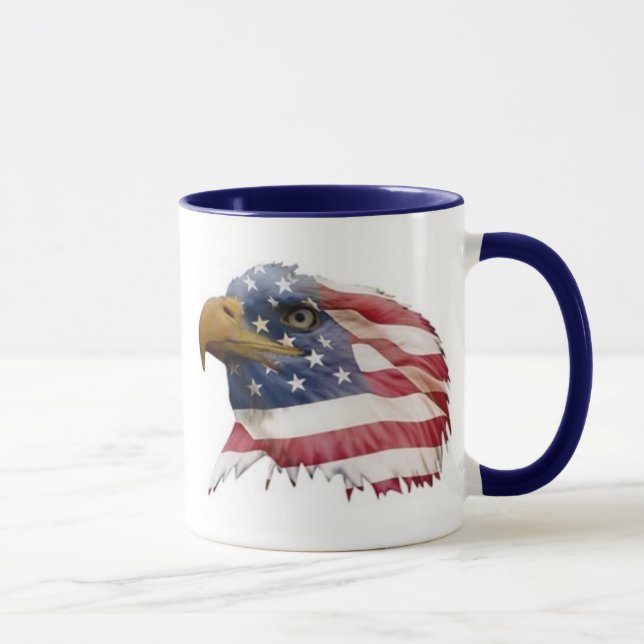 Taza Eagle y bandera (Derecha)