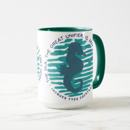 Taza Earth Day, Seahorse and Waves, Clean The Ocean