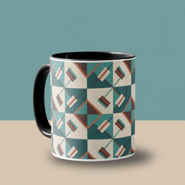 Taza Earth Grid Teal and Brown  (Subido por el creador)