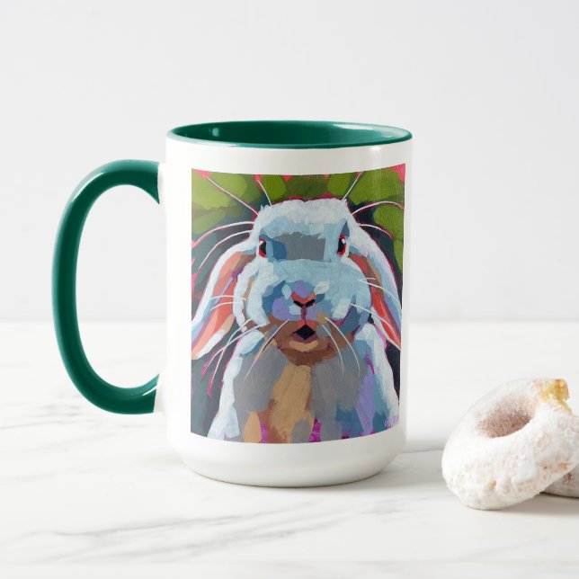 Taza Easter Bunny Painting - Gift for Easter Holiday (Con donut)