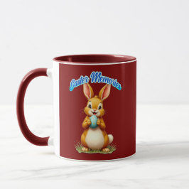 Taza Easter Memories – Cute Bunny Illustration caneca