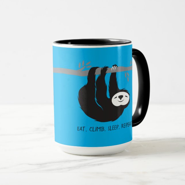 Taza Eat. Climb. Sleep. Repeat. Mug (Anverso derecho)