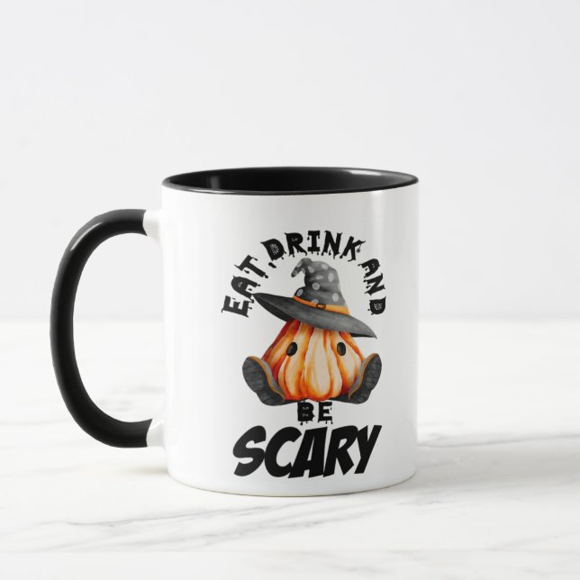 Taza Eat Drink And Be Scared Retro Cool (Izquierda)