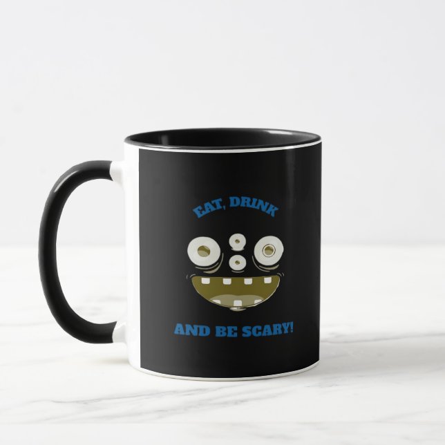 Taza Eat Drink And Be Scary Classic Minimal Clean (Izquierda)