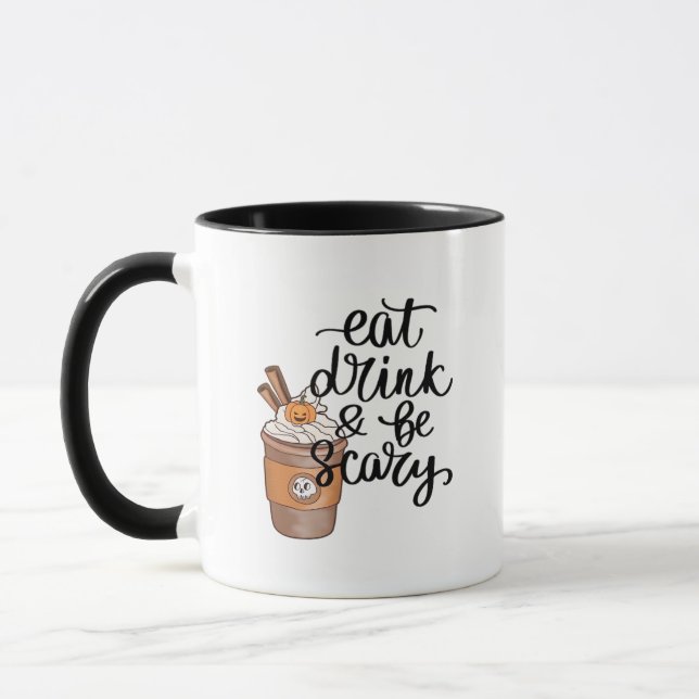 Taza Eat Drink And Be Scary Funny Trendy (Izquierda)