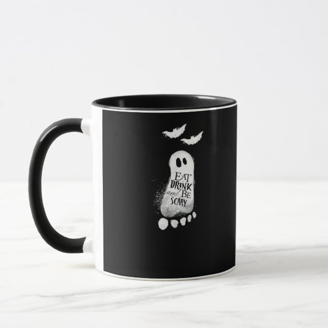 Taza Eat Drink And Be Scary Trendy Graphic (Izquierda)