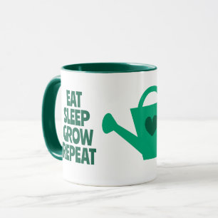 Taza Eat Sleep Grow Repetir el tierno riego puede