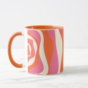 Taza Ebb and Flow 4 - Rosa, Naranja y Crema