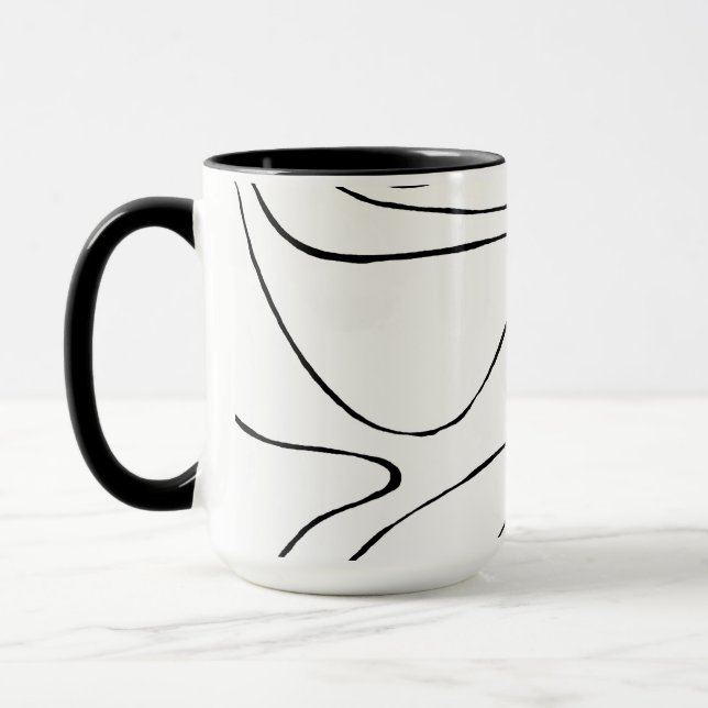 Taza Ebb y Flow 2 - Blanco y negro (Izquierda)