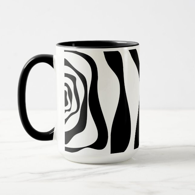 Taza Ebb y Flow 4 - Blanco y negro (Izquierda)