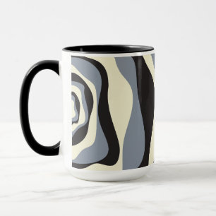 Taza Ebb y Flow 4 en negro, gris y crema