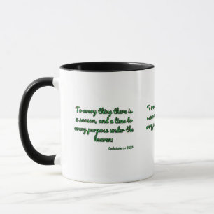 Taza Ecclesiastes 3:1 KJV Biblia Verse Mug De Dos Tones
